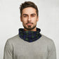 Neck Warmer Tube Scarf - Green Tartan