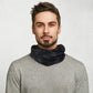 Neck Warmer Tube Scarf - Black  and  Grey Tartan