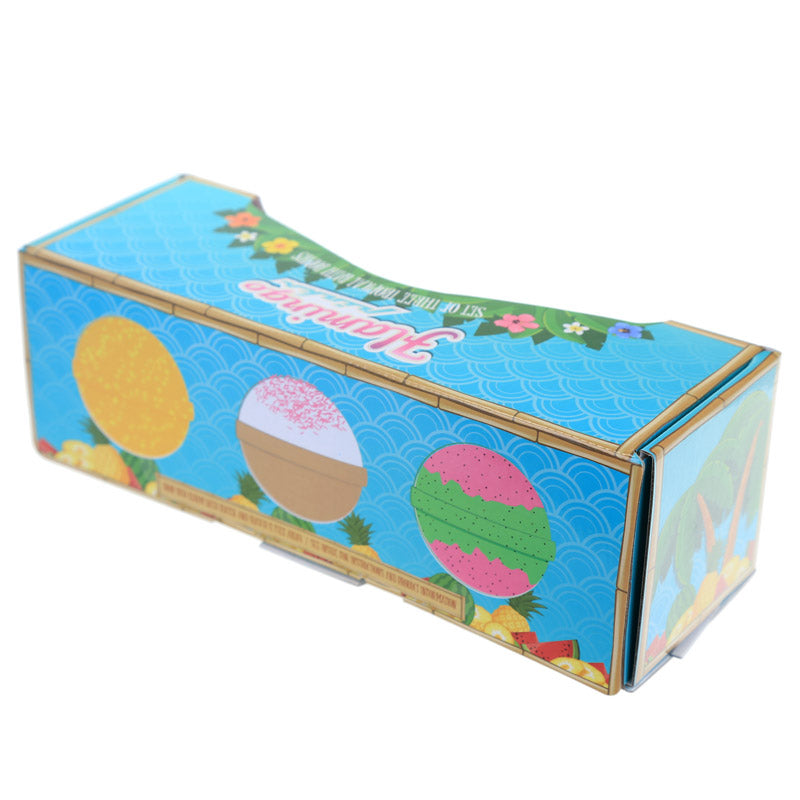 Handmade Bath Bomb Set of 3 - Tropical Fragrances in Gift Box