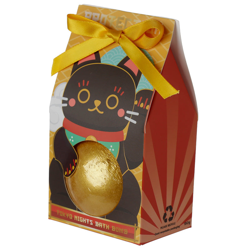 Handmade Bath Bomb in Gift Box - Lucky Cat Maneki Neko