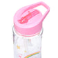 Reusable Enchanted Rainbow Unicorns Shatterproof Tritan 550ml Water Bottle with Flip Straw