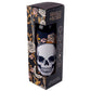 Reusable 500ml Glass Water Bottle with Protective Neoprene Sleeve - Skulls  and  Roses