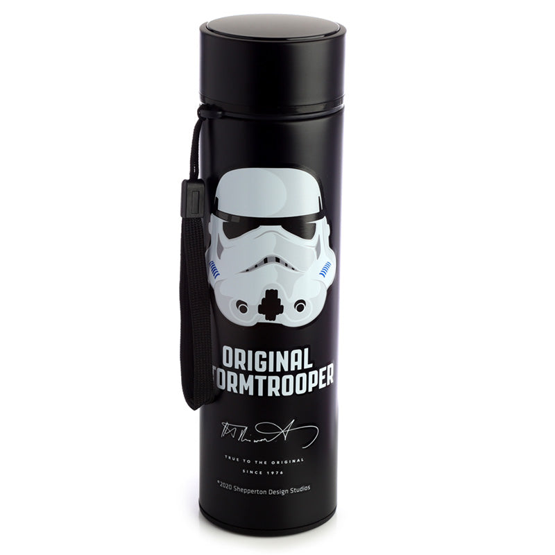 Reusable Stainless Steel Hot  and  Cold Insulated Drinks Bottle Digital Thermometer - The Original Stormtrooper