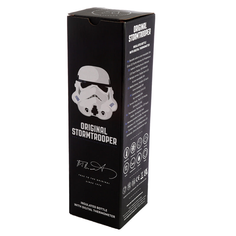 Reusable Stainless Steel Hot  and  Cold Insulated Drinks Bottle Digital Thermometer - The Original Stormtrooper