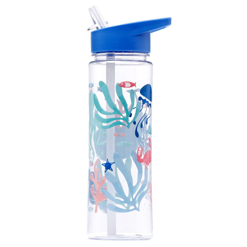 Reusable Eco Sealife 550ml Water Bottle with Flip Straw