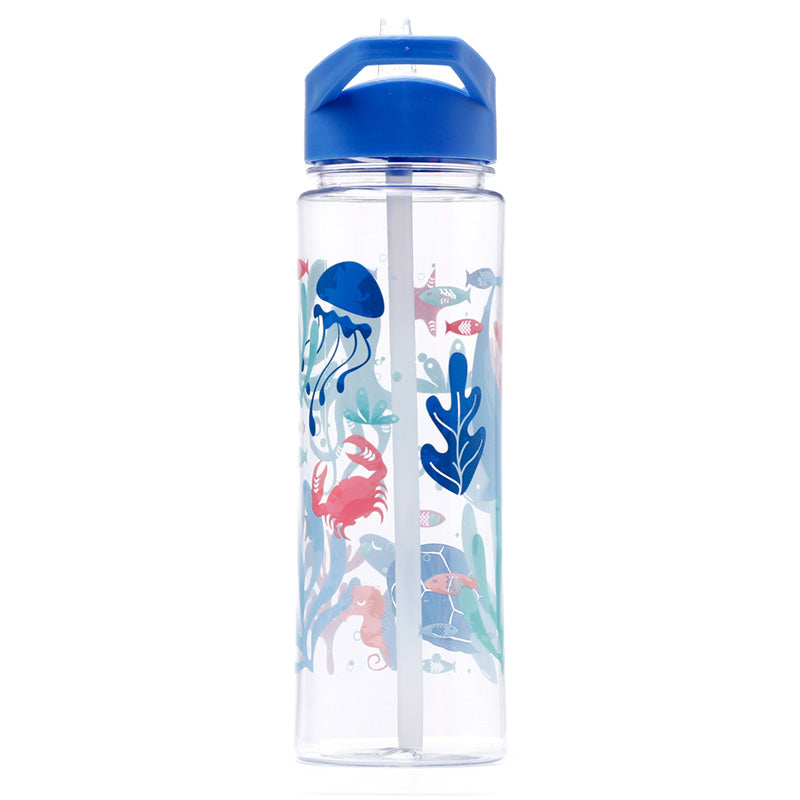 Reusable Eco Sealife 550ml Water Bottle with Flip Straw