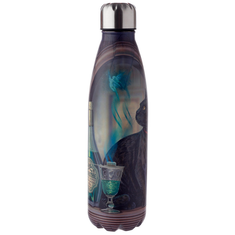 Reusable Stainless Steel Insulated Drinks Bottle 500ml - Lisa Parker Absinthe Cat