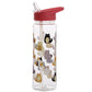 Reusable Feline Fine Cat 550ml Water Bottle with Flip Straw