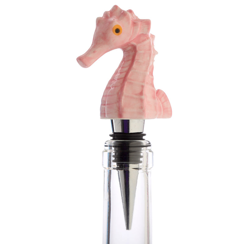 Novelty Ceramic Bottle Stopper - Seahorse