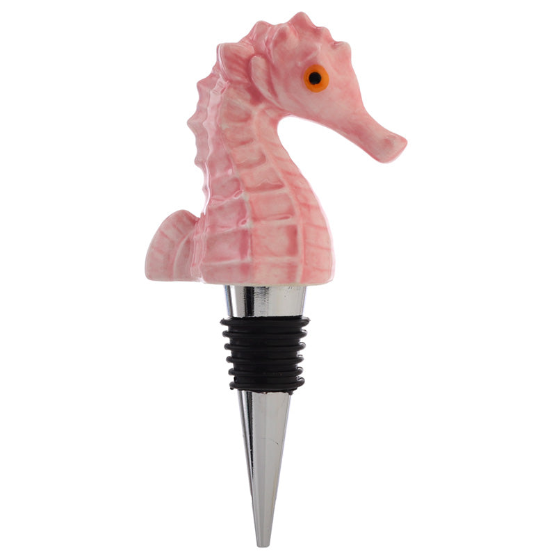 Novelty Ceramic Bottle Stopper - Seahorse