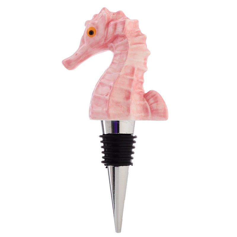 Novelty Ceramic Bottle Stopper - Seahorse