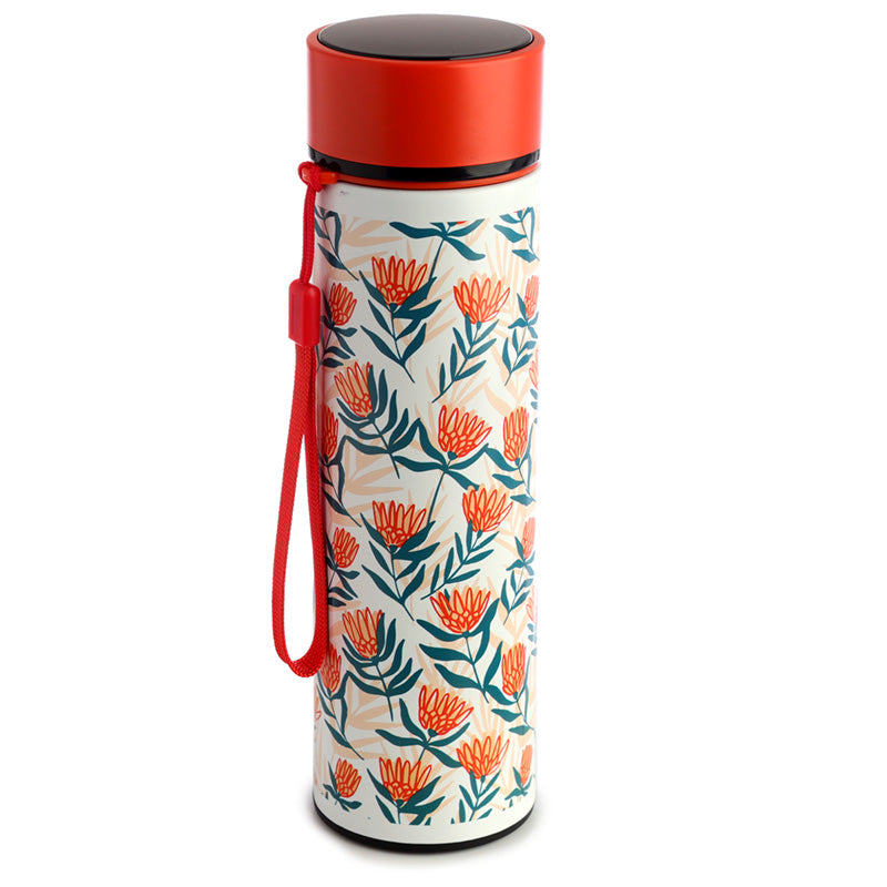 Reusable Stainless Steel Hot  and  Cold Insulated Drinks Bottle Digital Thermometer - Peony Pick of the Bunch