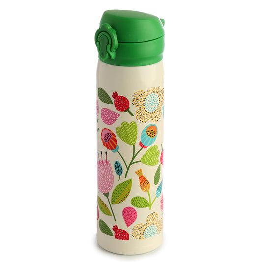 Reusable Push Top Stainless Steel Hot  and  Cold Thermal Insulated Drinks Bottle - Pick of the Bunch Autumn Falls