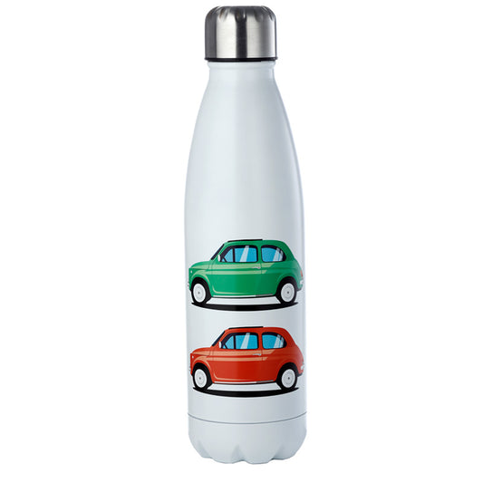 Reusable Stainless Steel Insulated Drinks Bottle 500ml - Retro Fiat 500