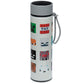 Reusable Stainless Steel Hot  and  Cold Insulated Drinks Bottle Digital Thermometer - Minecraft Faces