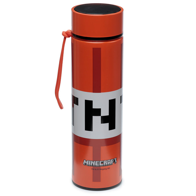 Reusable Stainless Steel Hot  and  Cold Insulated Drinks Bottle Digital Thermometer - Minecraft TNT