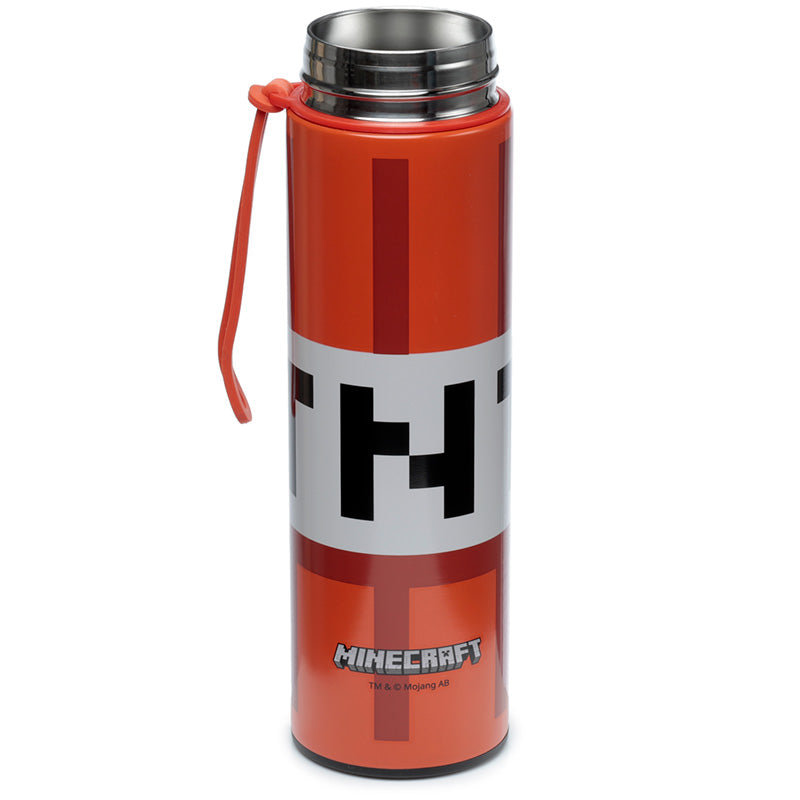 Reusable Stainless Steel Hot  and  Cold Insulated Drinks Bottle Digital Thermometer - Minecraft TNT