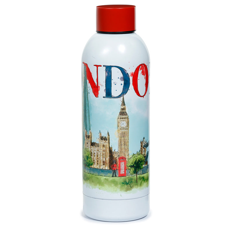 Reusable Stainless Steel Insulated Drinks Bottle 530ml - London Tour