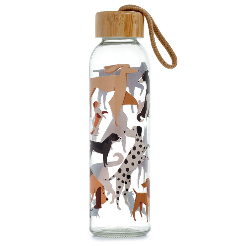 Reusable Glass Water Bottle - Bark Dog