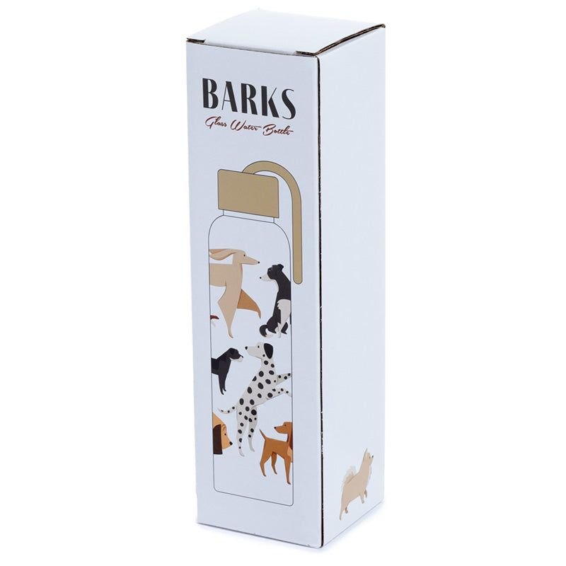 Reusable Glass Water Bottle - Bark Dog