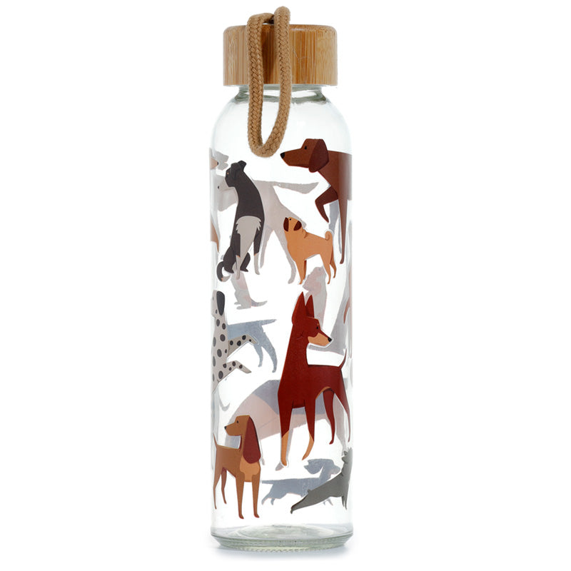 Reusable Glass Water Bottle - Bark Dog