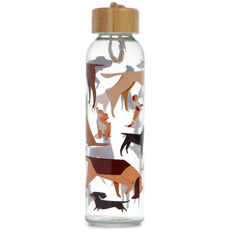 Reusable Glass Water Bottle - Bark Dog