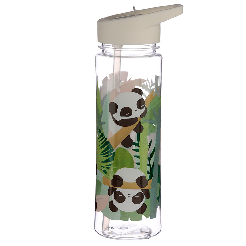 Reusable Pandarama Panda 550ml Water Bottle with Flip Straw