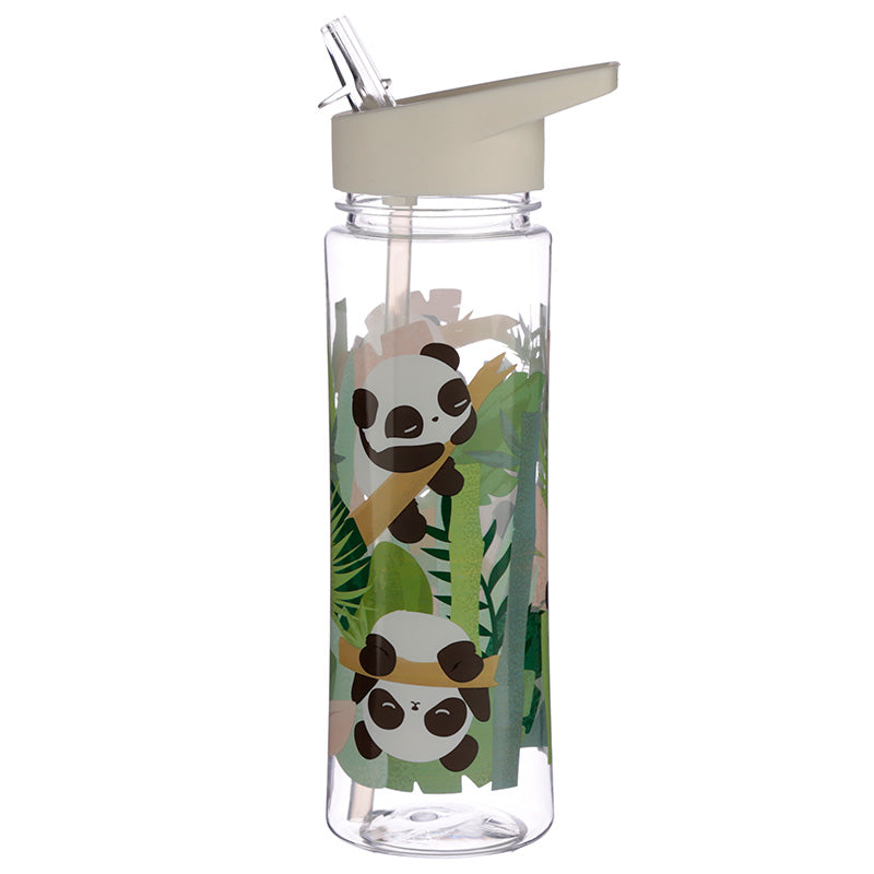 Reusable Pandarama Panda 550ml Water Bottle with Flip Straw