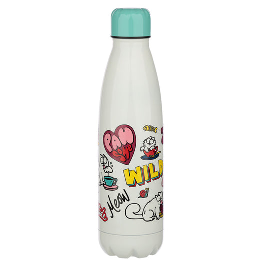 Reusable Stainless Steel Insulated Drinks Bottle 500ml - Simon's Cat Pawsome