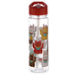 Reusable Maneki Neko Lucky Cat 550ml Water Bottle with Flip Straw