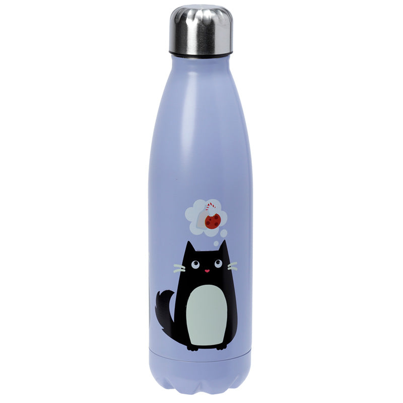 Reusable Stainless Steel Insulated Drinks Bottle 500ml - Feline Fine Cat