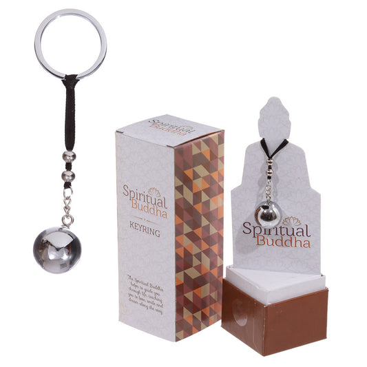 Spiritual Buddha Metal Ball Keyring