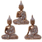 Thai Buddha Figurine - Gold and White Meditation