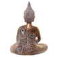 Thai Buddha Figurine - Gold and White Meditation