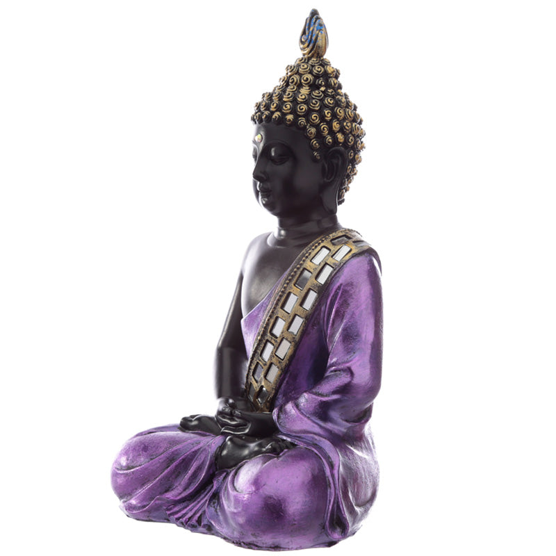 Decorative Purple and Black Buddha - Contemplation