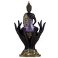 Decorative Purple, Gold  and  Black Thai Buddha - Sitting in Hand