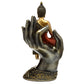 Decorative Thai Buddha Figurine - Gold and Red Sitting in a Hand