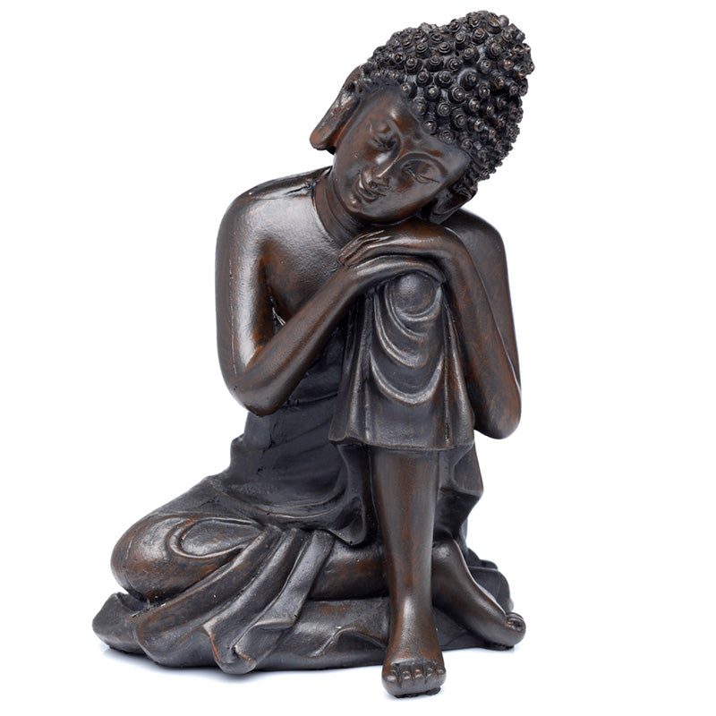 Peace of the East Brushed Wood Effect Small Thai Buddha