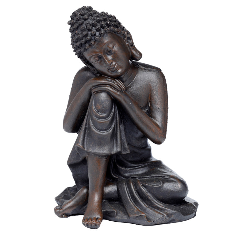 Peace of the East Brushed Wood Effect Small Thai Buddha