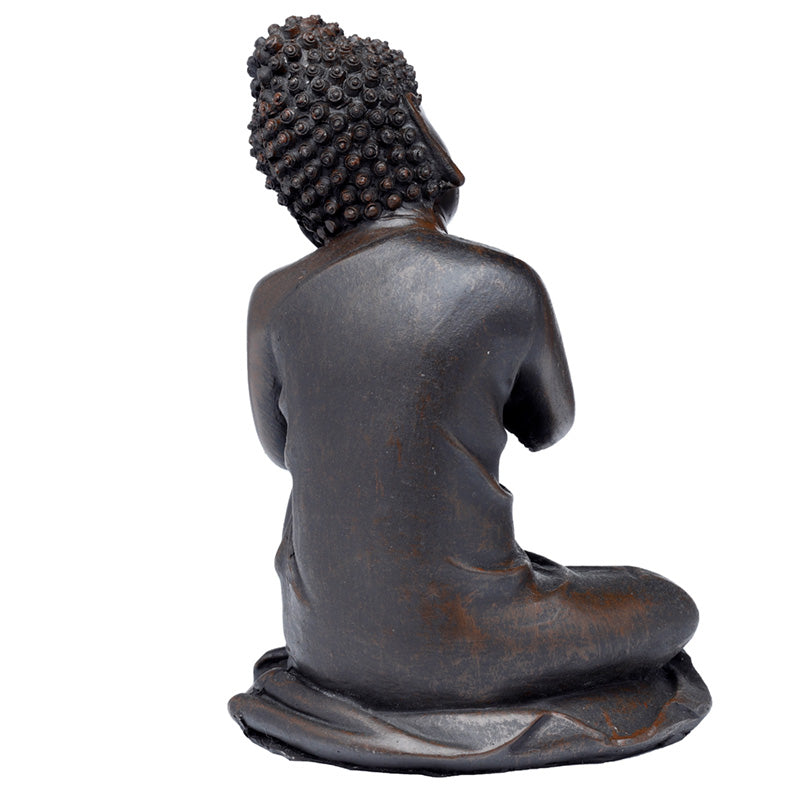 Peace of the East Brushed Wood Effect Small Thai Buddha