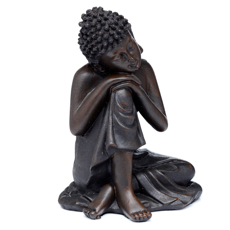 Peace of the East Brushed Wood Effect Small Thai Buddha