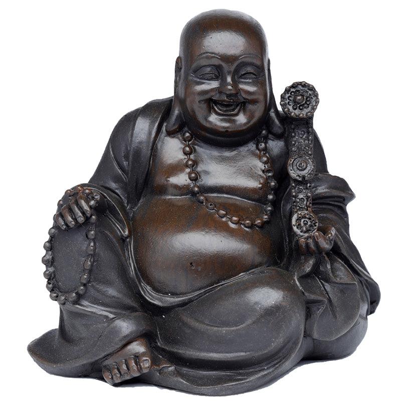 Peace of the East Brushed Wood Effect Lucky Buddha