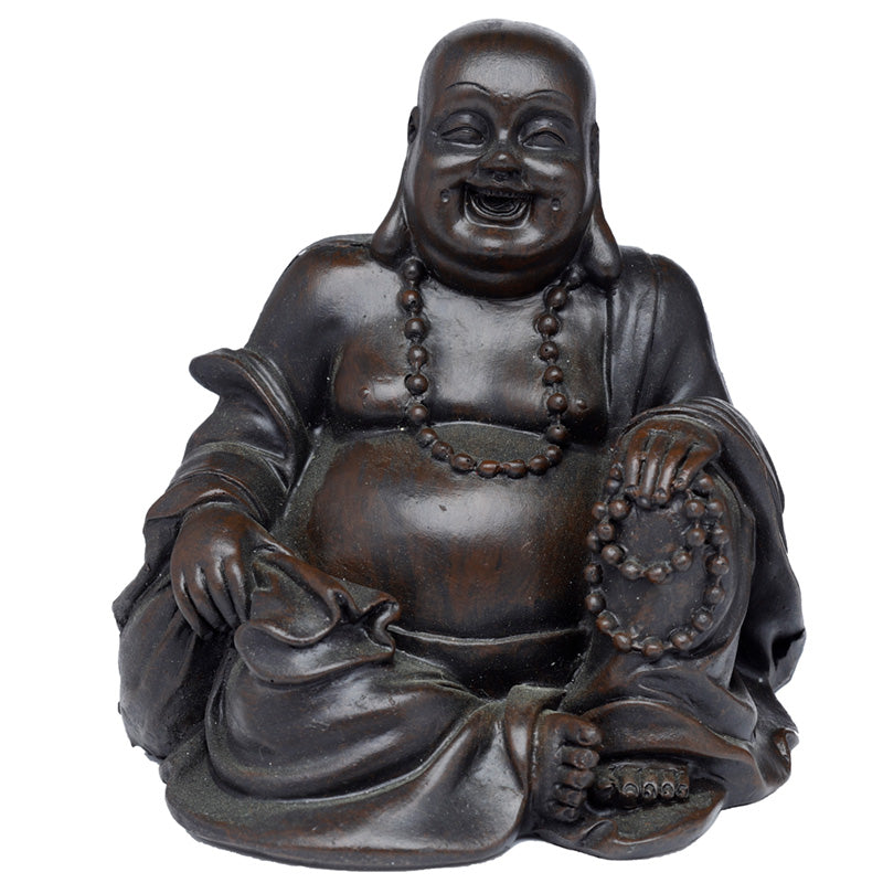 Peace of the East Brushed Wood Effect Lucky Buddha