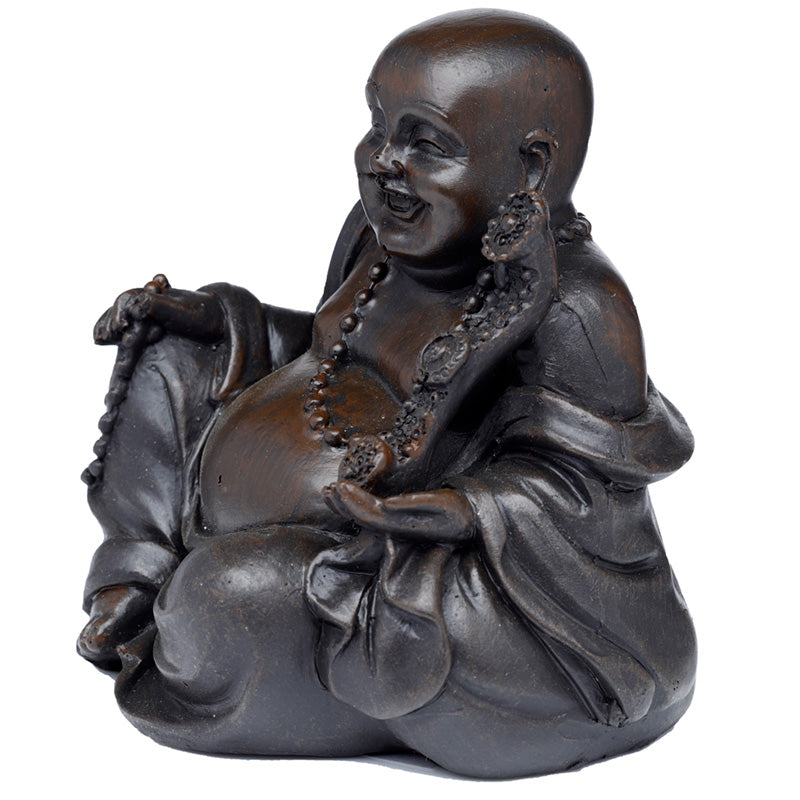 Peace of the East Brushed Wood Effect Lucky Buddha