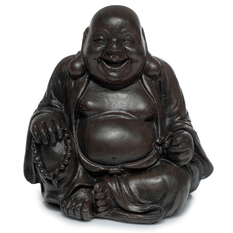 Decorative Ornament - Peace of the East Wood Effect Mini Chinese Laughing Buddha