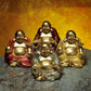 Decorative Ornament - Mini Lucky Glitter Chinese Laughing Buddha 8cm