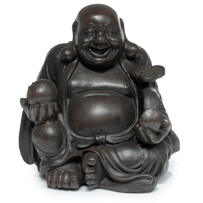 Decorative Ornament - Peace of the East Wood Effect Chinese Laughing Buddha