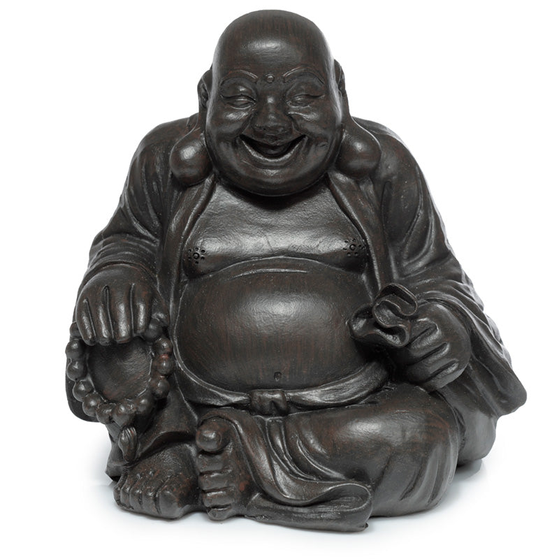 Decorative Ornament - Peace of the East Wood Effect Chinese Laughing Buddha