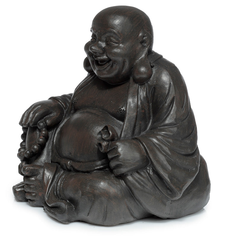 Decorative Ornament - Peace of the East Wood Effect Chinese Laughing Buddha