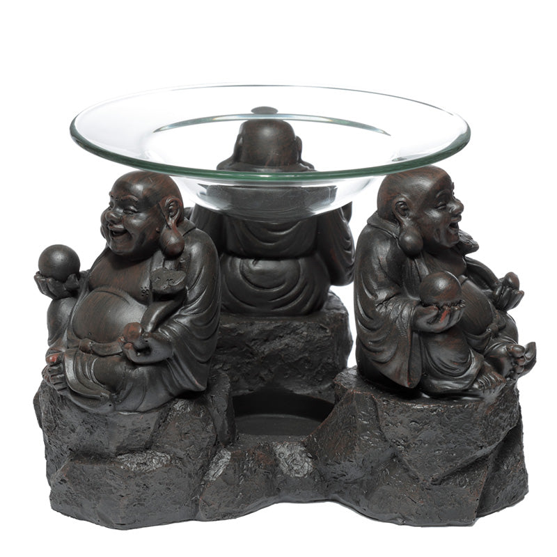 Resin Oil  and  Wax Burner - Peace of the East Wood Effect Chinese Buddha